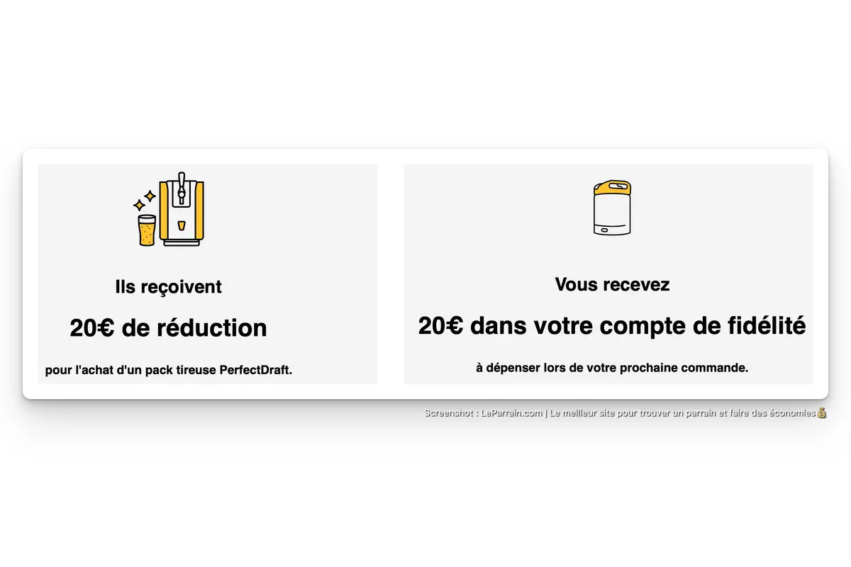 Capture d'écran 4 du programme de parrainage PerfectDraft