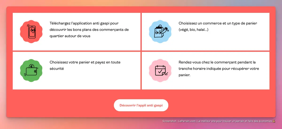 Capture d'écran 4 du programme de parrainage Phenix