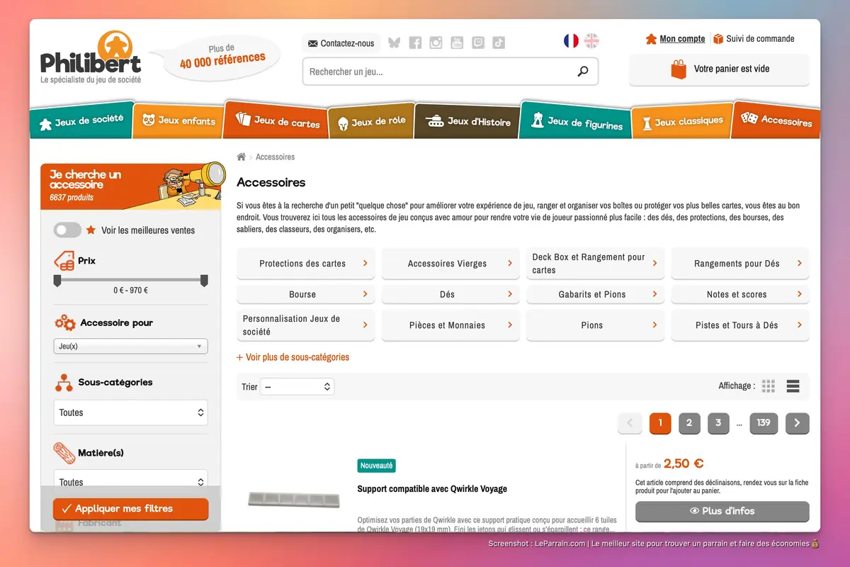 Capture d'écran 4 du programme de parrainage Philibert
