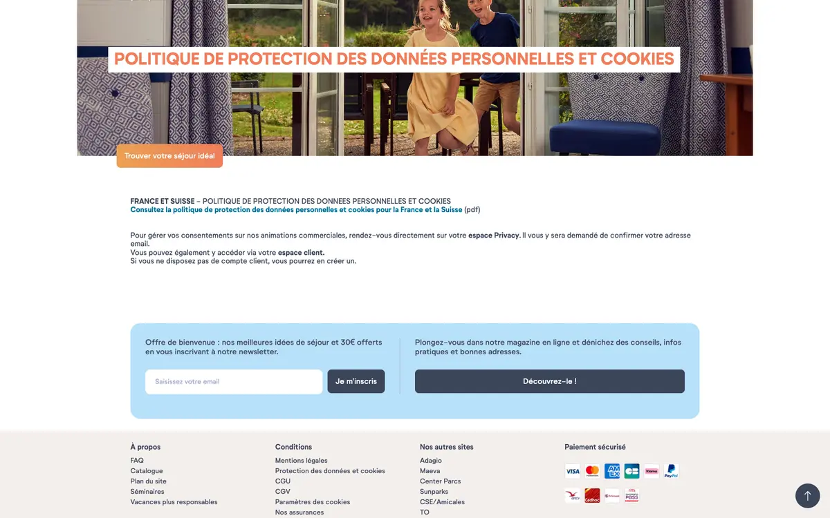 Aperçu du site Pierre & Vacances