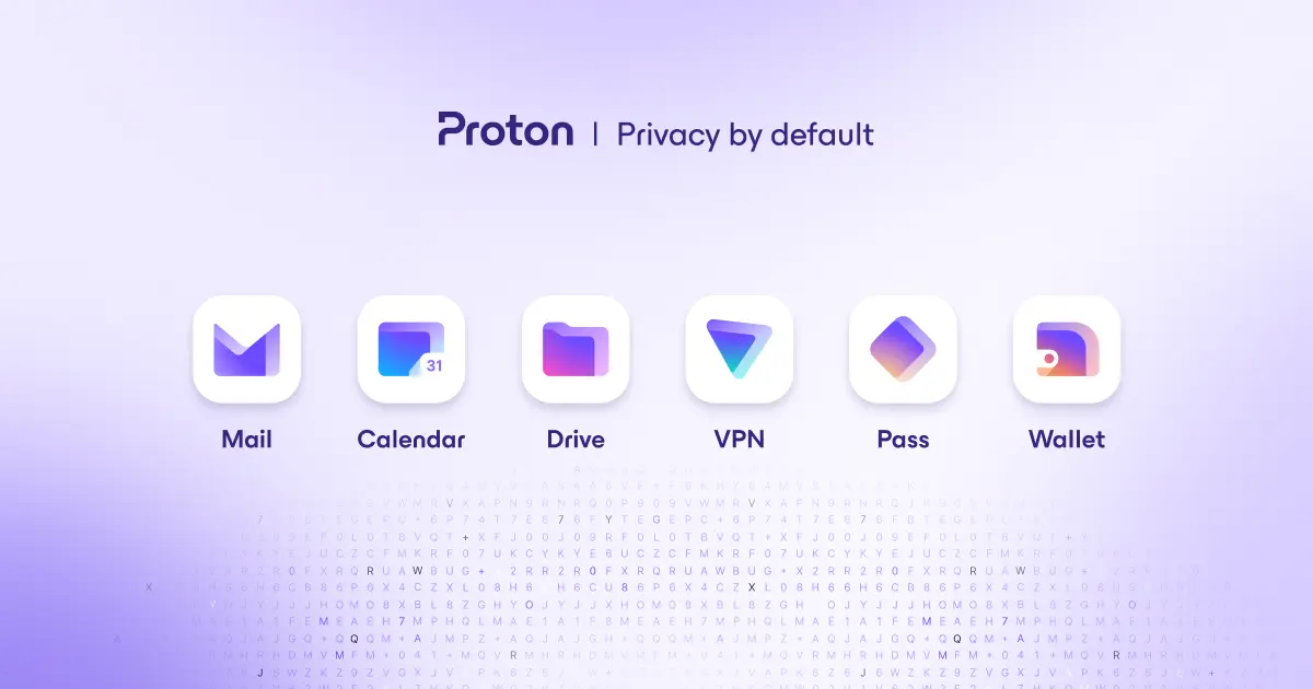 Capture d'écran de Proton: Privacy by default