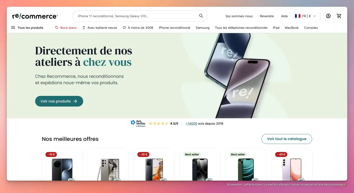 Capture d'écran 3 du programme de parrainage Re!commerce