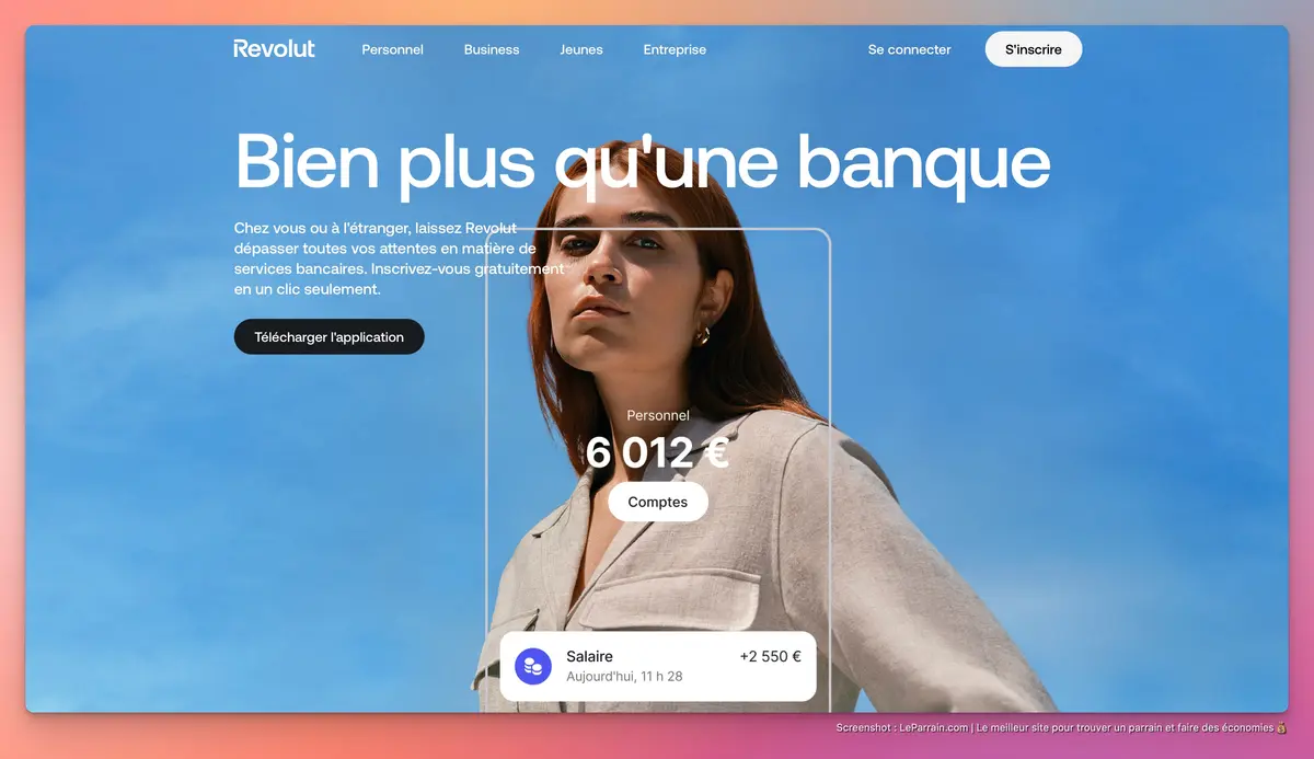 Capture d'écran 2 du programme de parrainage Revolut