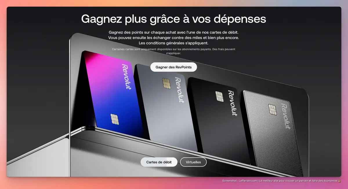 Capture d'écran 4 du programme de parrainage Revolut