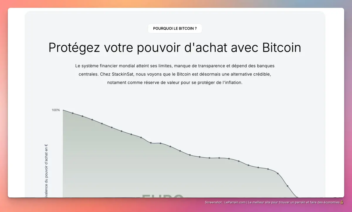 Capture d'écran 2 du programme de parrainage Stackinsat