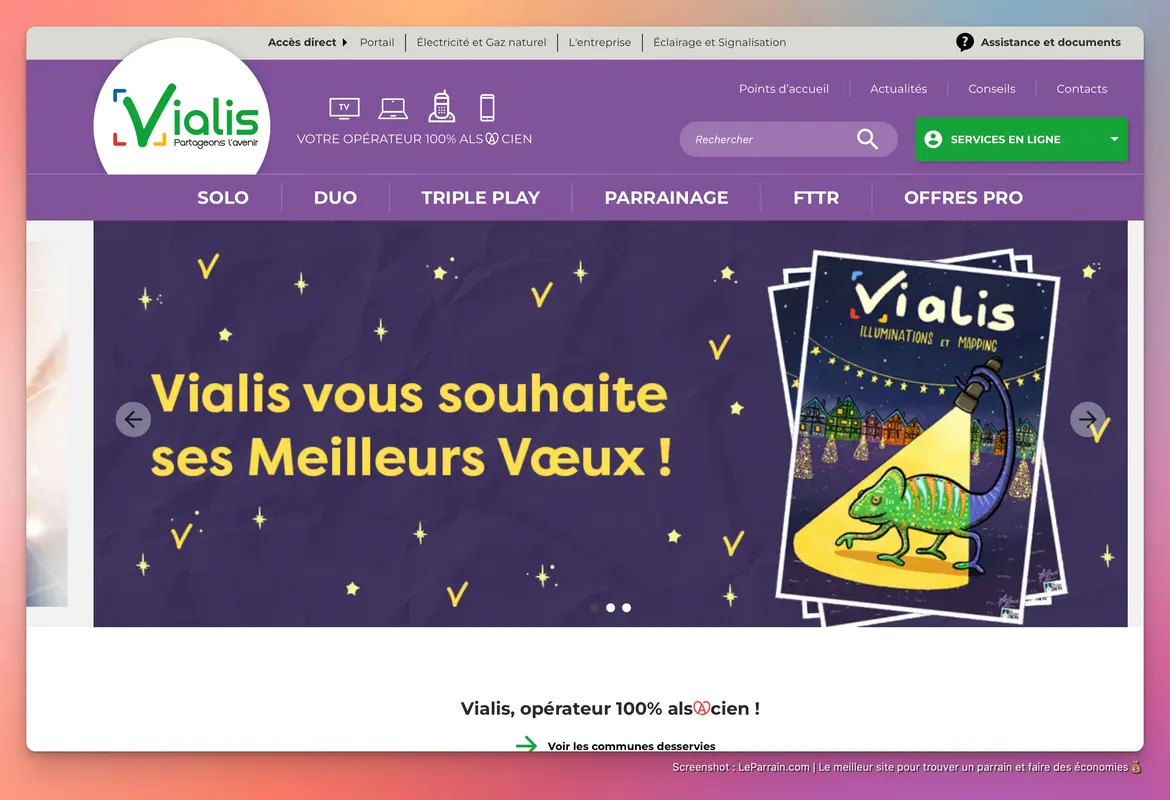 Capture d'écran 1 du programme de parrainage Vialis