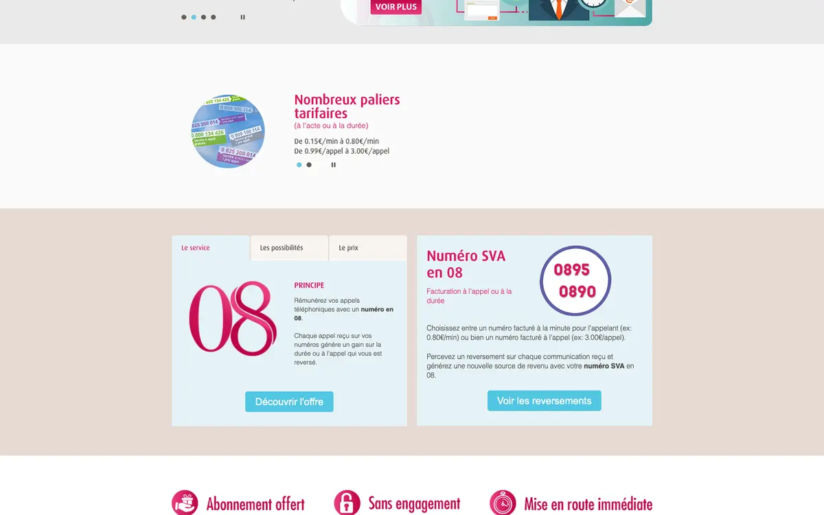 Aperçu du site officiel Votre Numéro Surtaxé