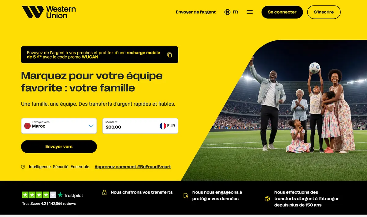 Capture d'écran 2 du programme de parrainage Western Union