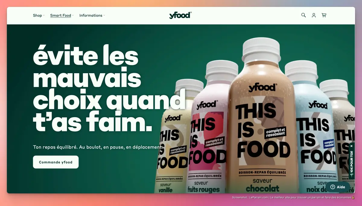 Capture d'écran 2 du programme de parrainage Yfood